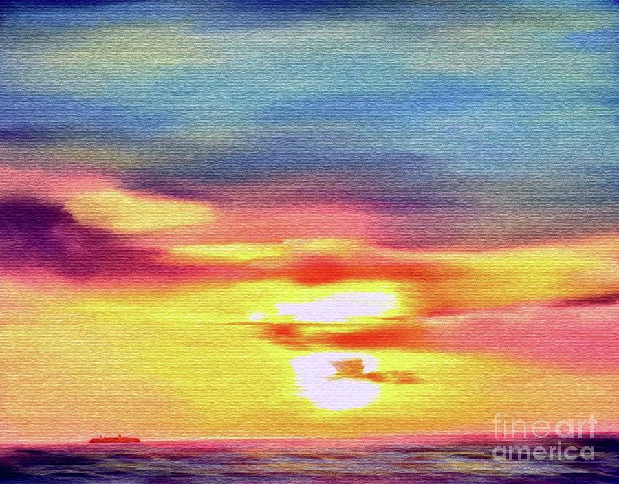 Cartagena Sunset Digital Art by Lauries Intuitive