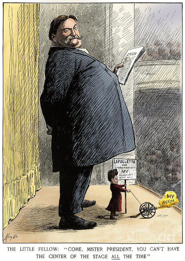 Cartoon By President William Howard Taft (1857-1930) Sharing The Scene ...