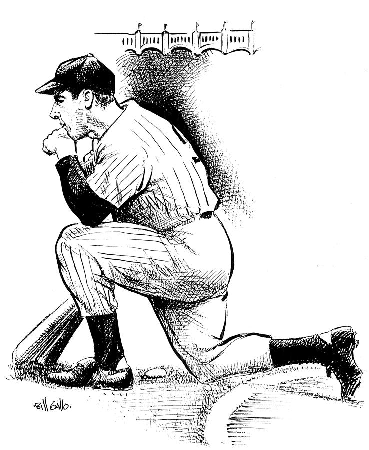 Cartoon New York Yankees Joe Dimaggio Photograph by New York Daily News Archive