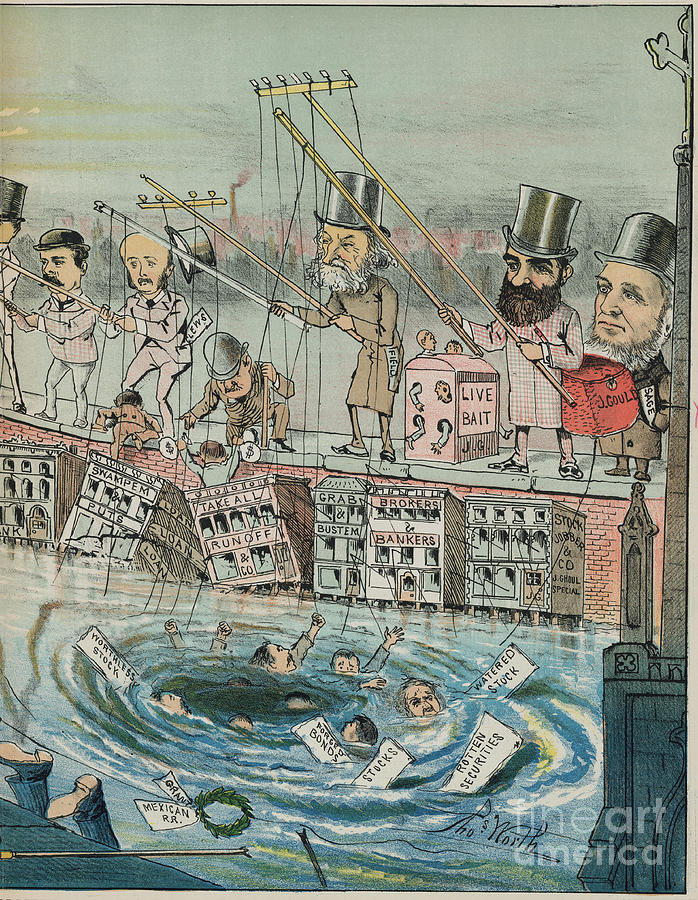 Cartoon On Wall Street Antics by Bettmann