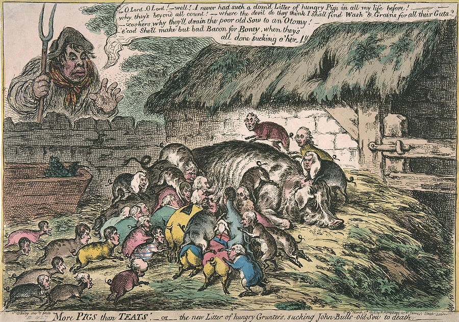 Cartoon - Politicians, 1806 Painting by James Gillray