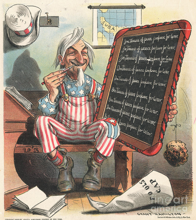 Cartoon Showing American Caricature Photograph by Bettmann