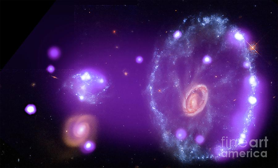 Cartwheel Galaxy Group Photograph by Nasa/cxc/stsci/science Photo Library