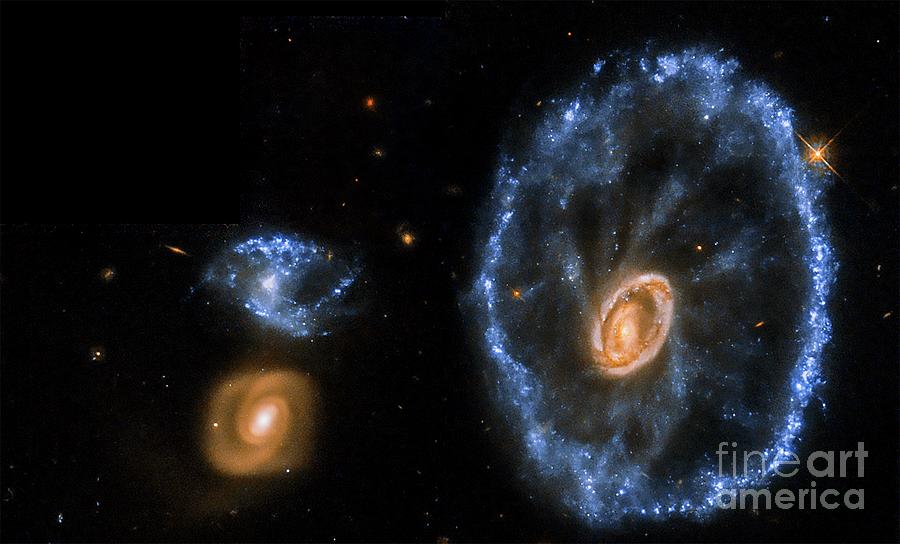 Cartwheel Galaxy Group Photograph by Nasa/stsci/science Photo Library