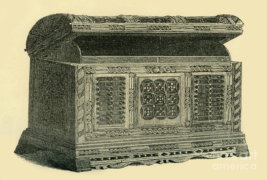 Carved Openwork Box Drawing by Print Collector