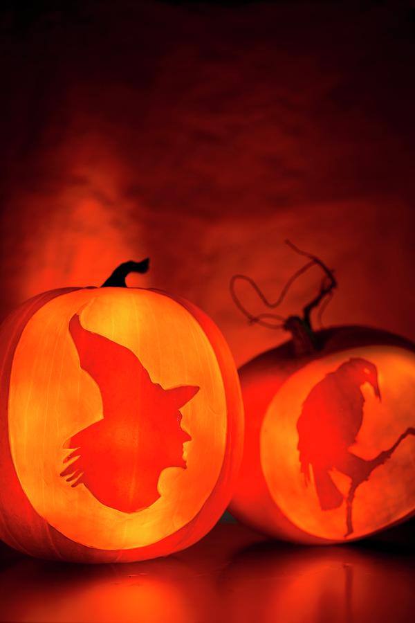 Carved Pumpkins For Halloween Photograph by Eising Studio