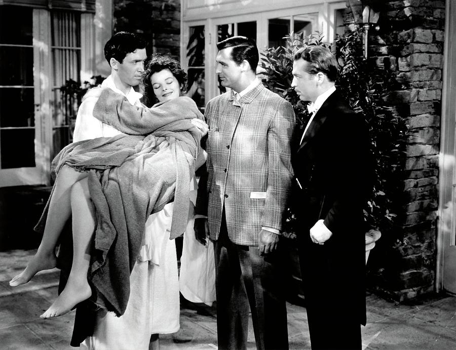 CARY GRANT , JAMES STEWART and KATHARINE HEPBURN in THE PHILADELPHIA STORY -1940-. Photograph by Album