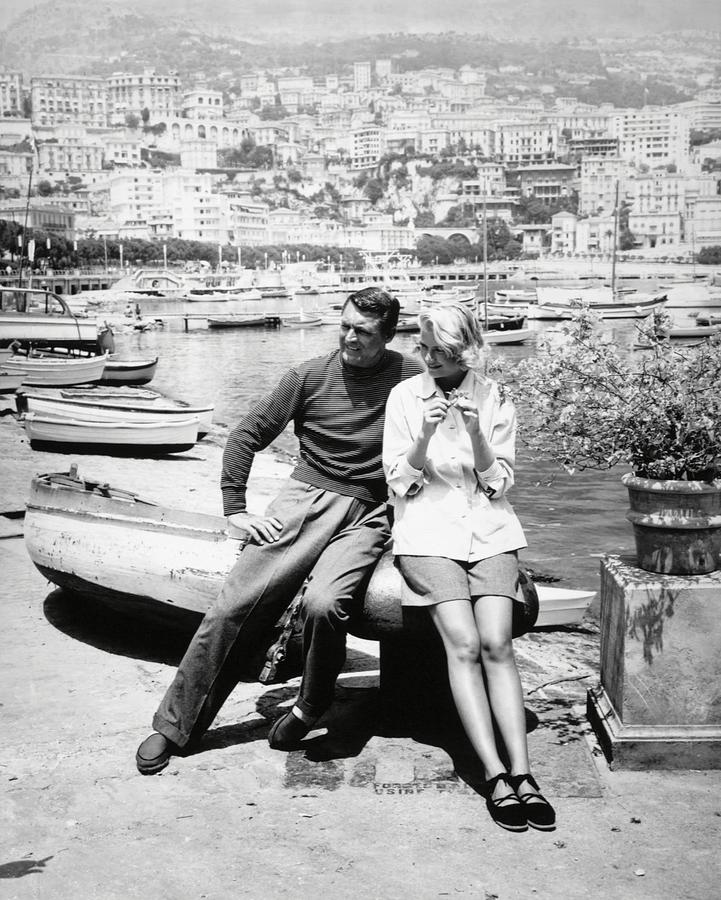 CARY GRANT and GRACE KELLY in TO CATCH A THIEF -1955-. Photograph by Album