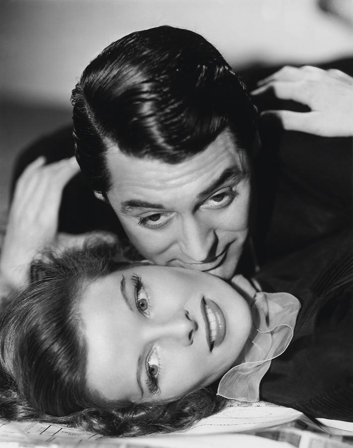 CARY GRANT and KATHARINE HEPBURN in THE PHILADELPHIA STORY -1940-. Photograph by Album
