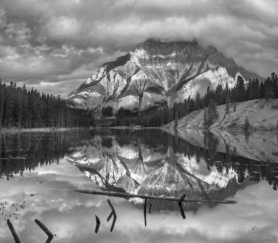 Cascade Mt And Johnson Lake Alberta Photograph by Tim Fitzharris