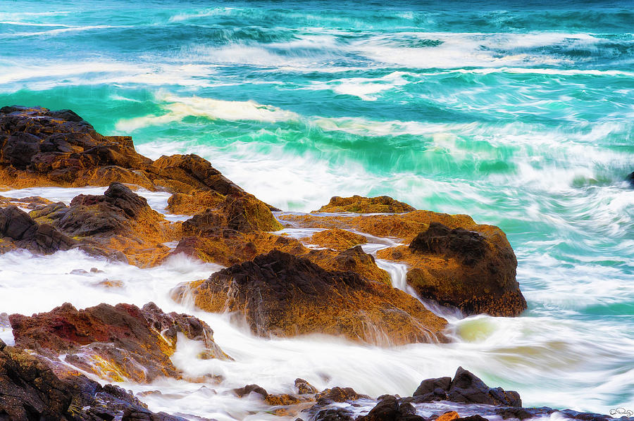 Cascading Ocean Waters Photograph by Dee Browning