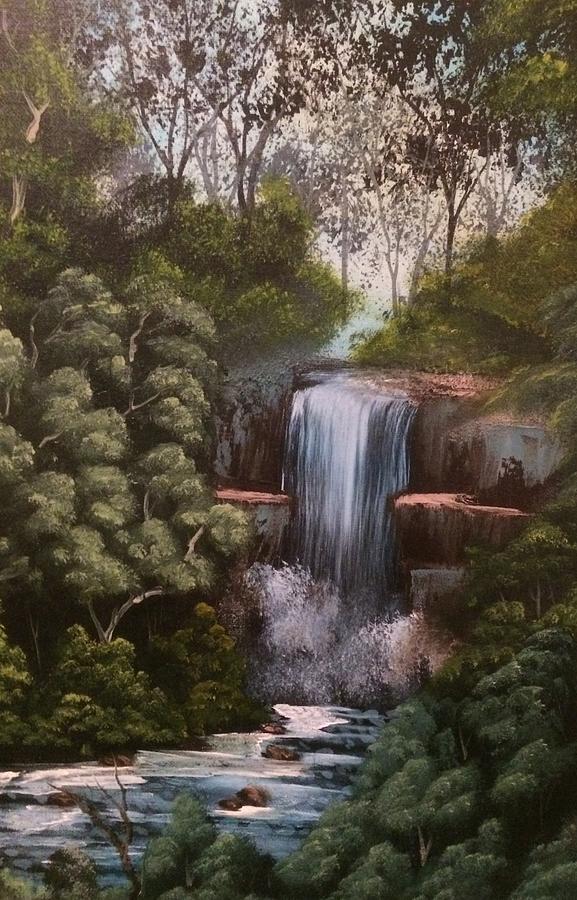 Cascading Waters Painting by Samuel Jaycox - Fine Art America