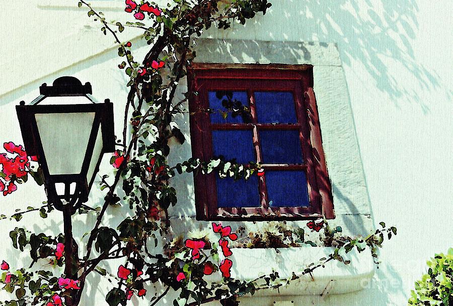 Flower Photograph - Cascais Window by Sarah Loft