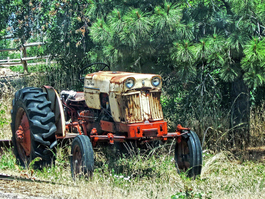 Case Tractor Yard Art Photograph by DK Digital