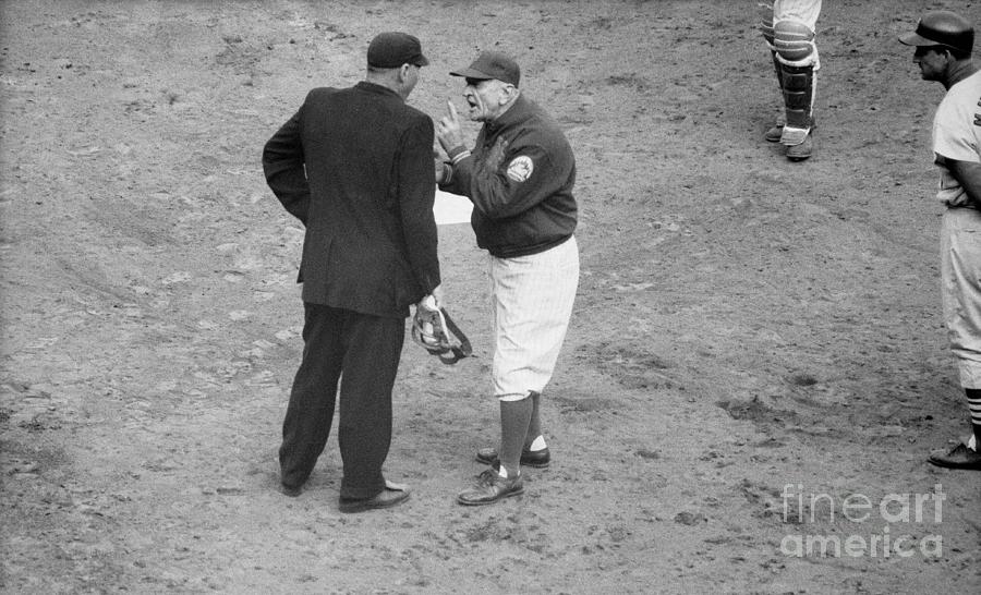 Casey Stengel Arguing With Umpire Photograph by Bettmann