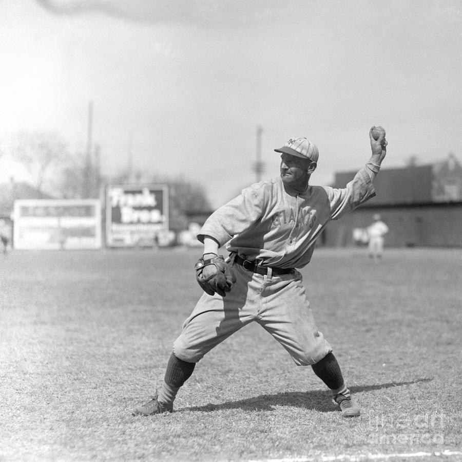 Casey Stengel Throwing Baseball Photograph by Bettmann