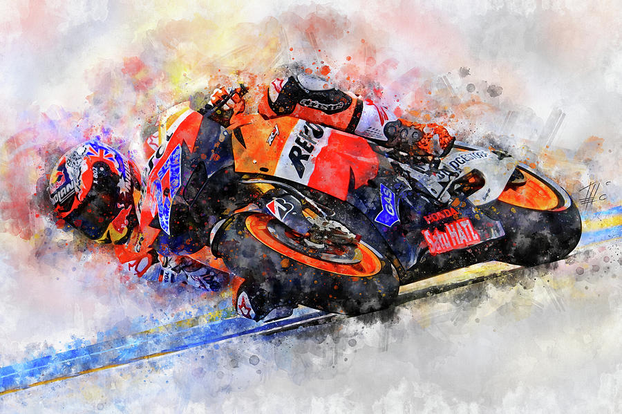 Casey Stoner Painting by Raceman Decker - Fine Art America