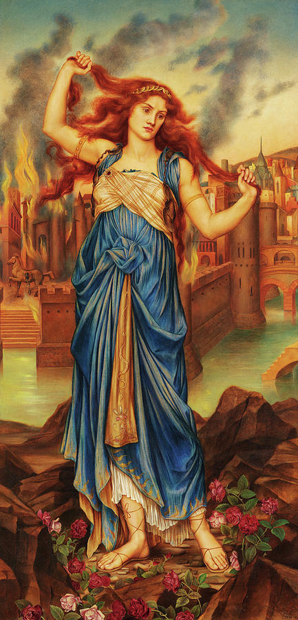 Evelyn De Morgan Painting - Cassandra, 1898 by Evelyn De Morgan Evelyn De Morgan Painting - Cassandra, 1898 by Evelyn De Morgan