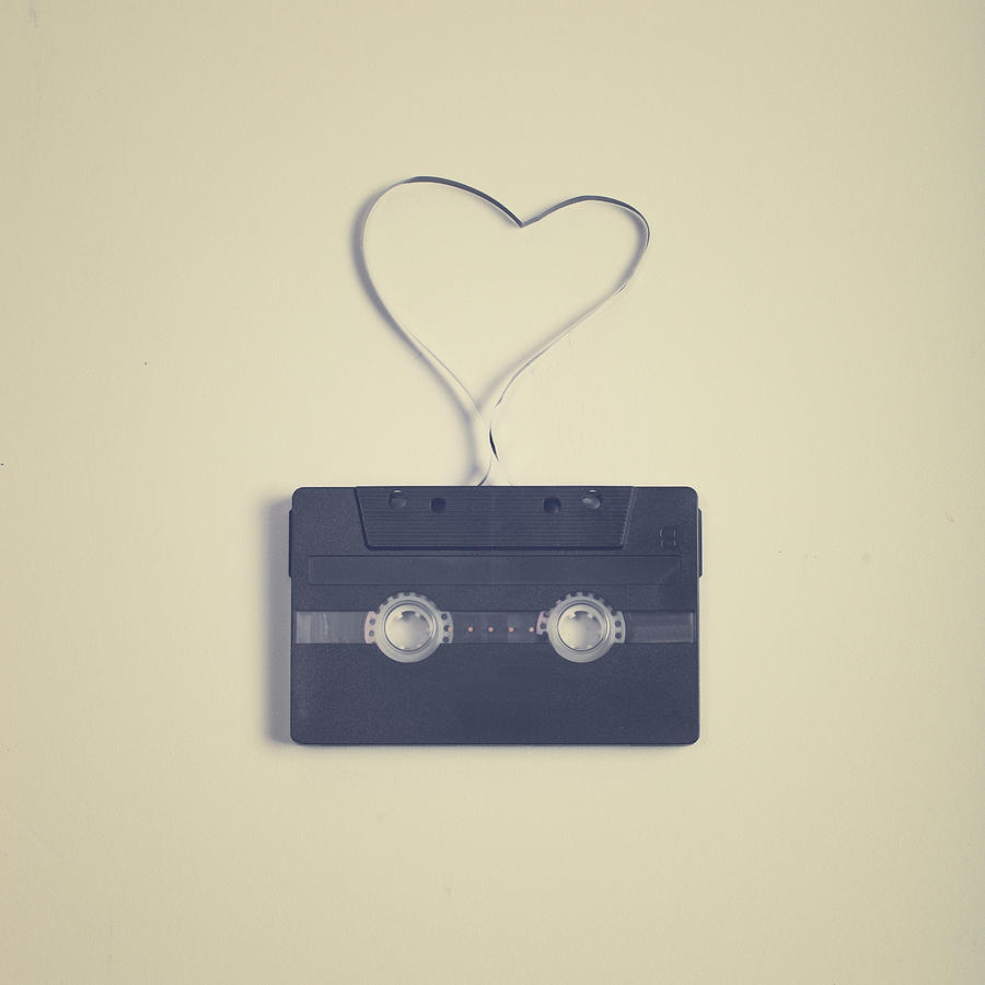 Cassette Tape In Heart Photograph by Andrea Carolina Photography