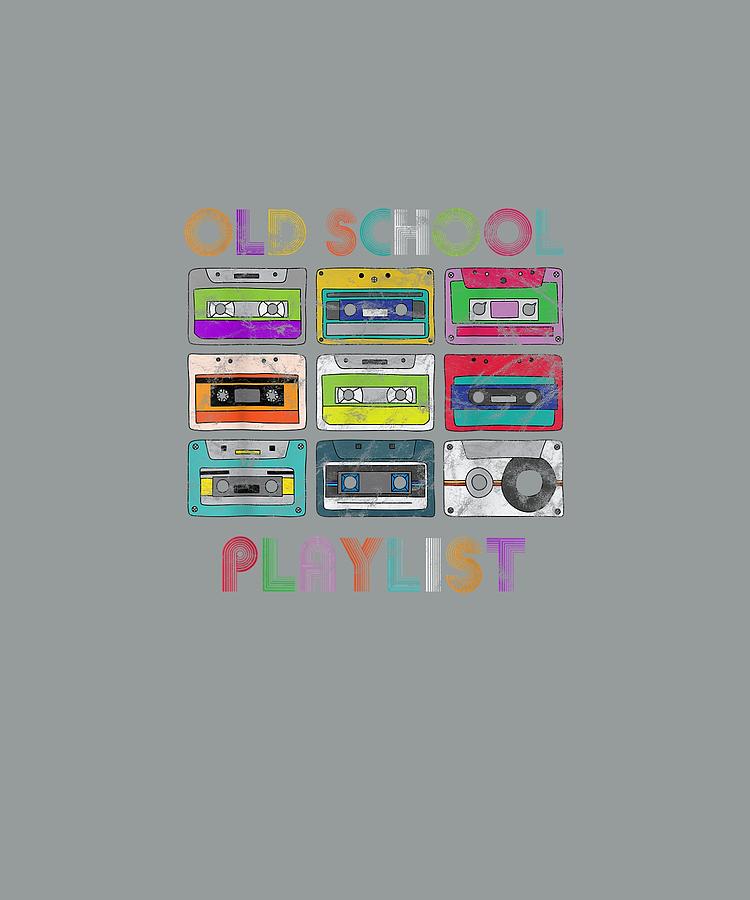 Cassette Tape Mixtape T Shirt Retro 80s Old School Playlist