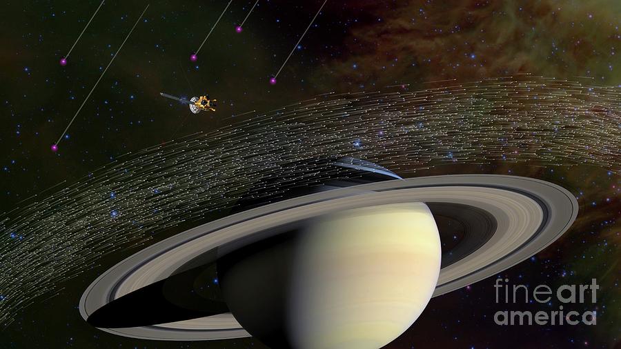 Cassini Orbiter Sampling Intersellar Dust Photograph by Nasa/jpl-catech/science Photo Library