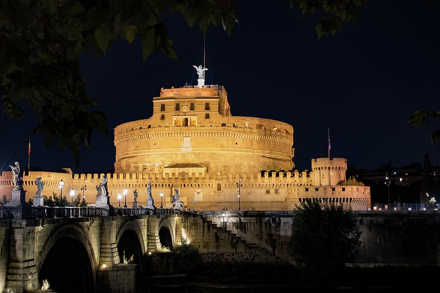 Castel Sant Angelo by night Photograph by Robert Grac