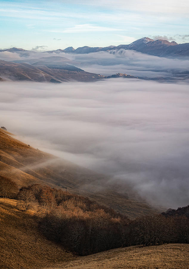 Castelluccio In The Fog Photograph by Sergio Barboni