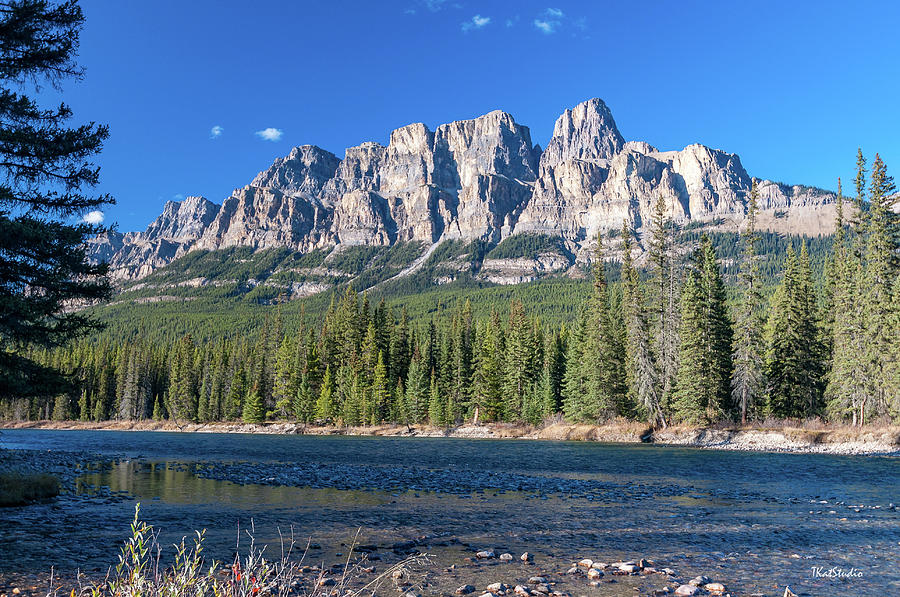 Castle Cliffs from the Bow River Photograph by Tim Kathka