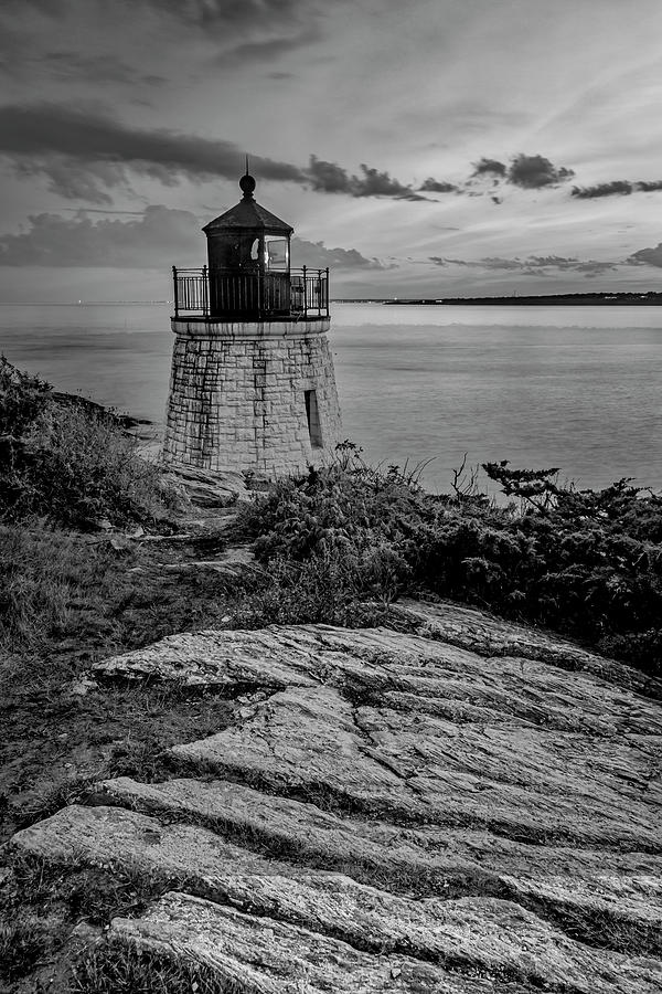Castle Hill Light BW Photograph by Susan Candelario