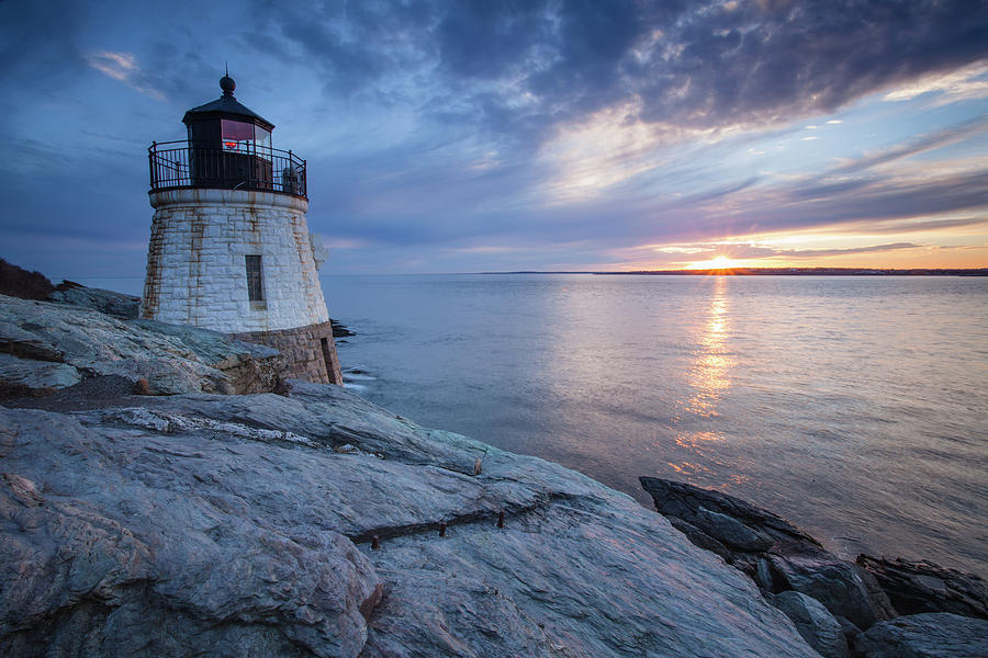 Castle Hill Light Sunset Photograph by Eric Full - Fine Art America