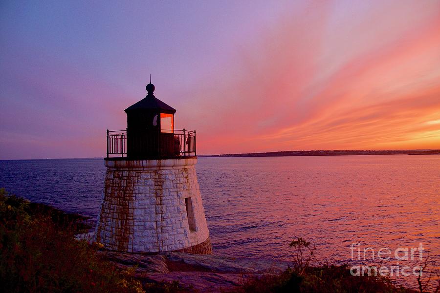 Castle Hill Lighthouse at Sunset Photograph by Melissa OGara