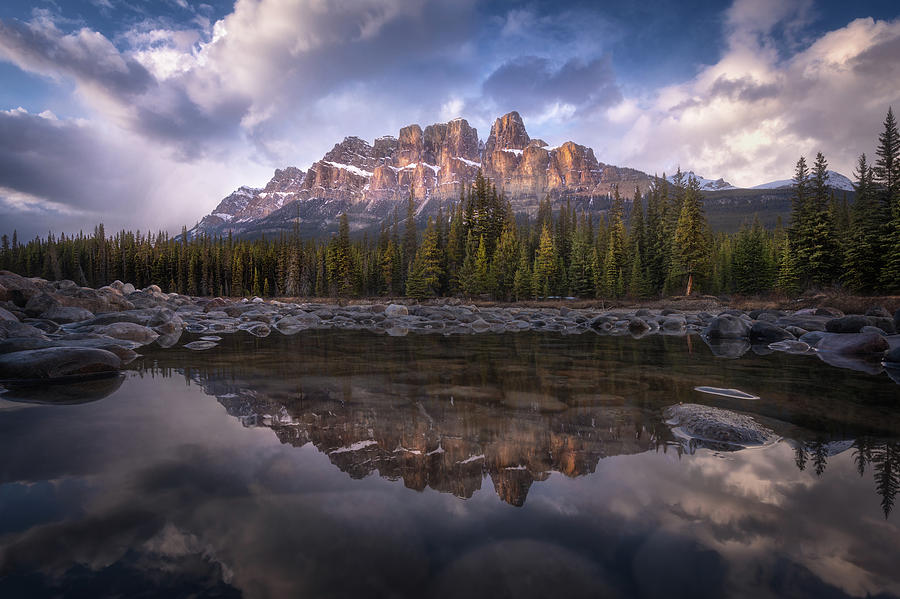 Castle Mountain Photograph by Carlos F. Turienzo