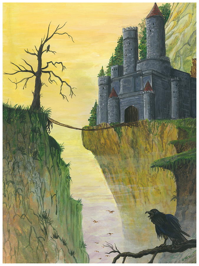 Nature Painting - Castle of the Crows by Brad Simpson