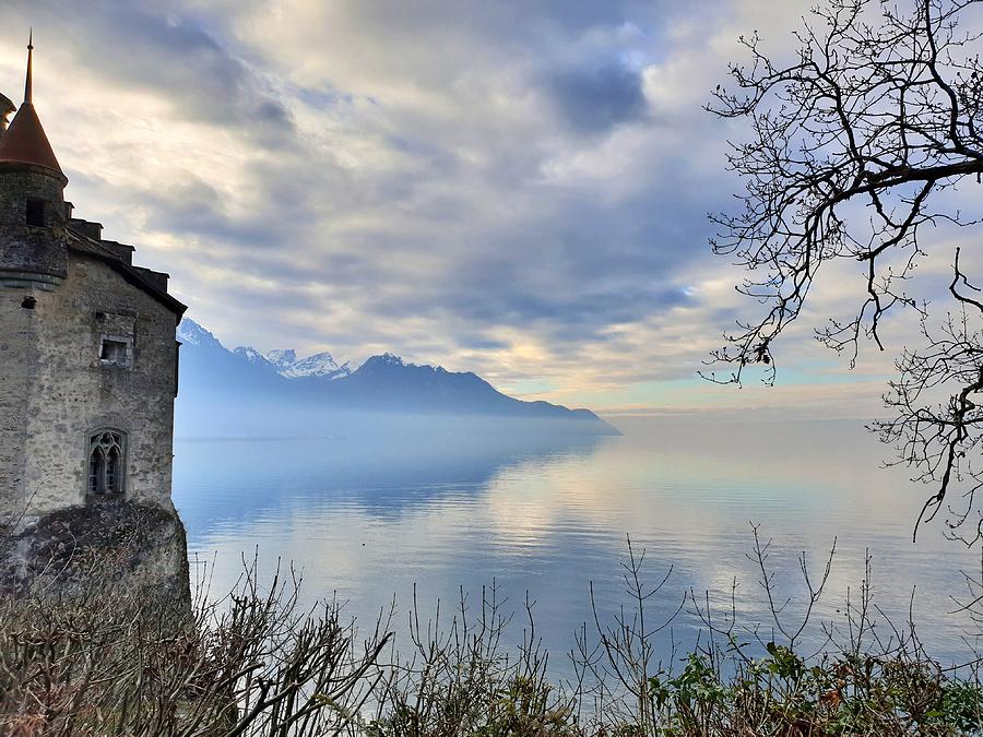 Castle on Lake Geneva Photograph by Andrea Whitaker