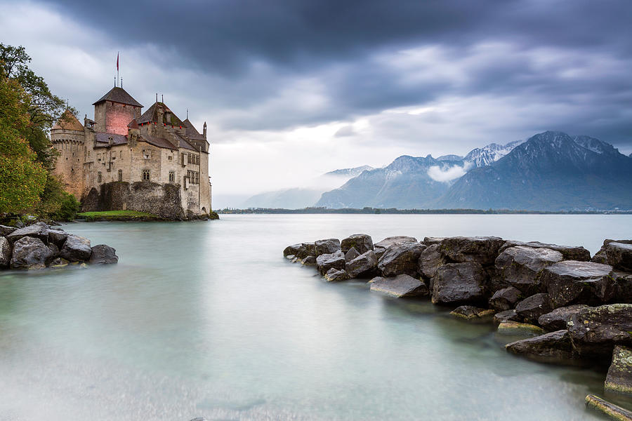 Castle On Lake Digital Art by Sebastian Wasek