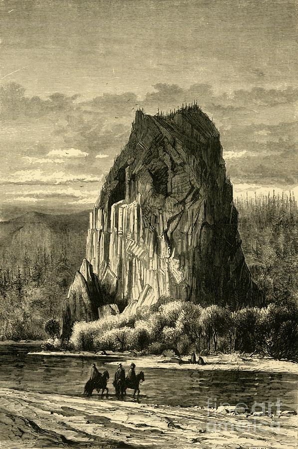Castle Rock Drawing by Print Collector
