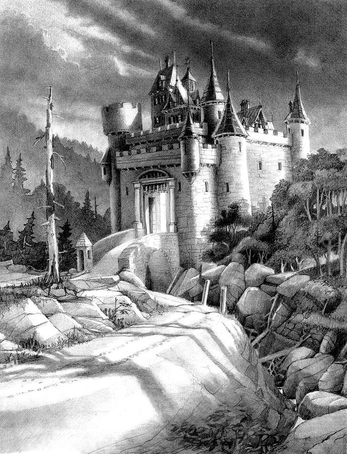 Castle Storming Drawing by Dan Nelson