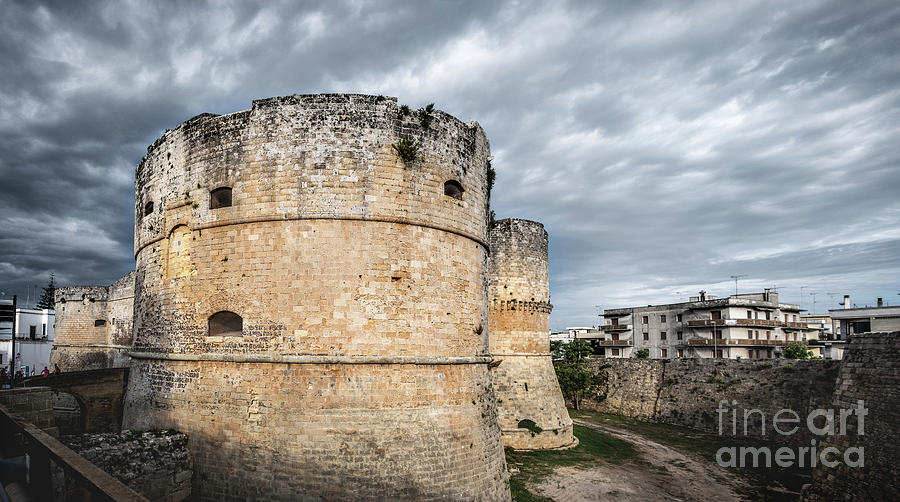 castle tower dramatic sky - Otranto - Apulia - Italy Photograph by Luca Lorenzelli