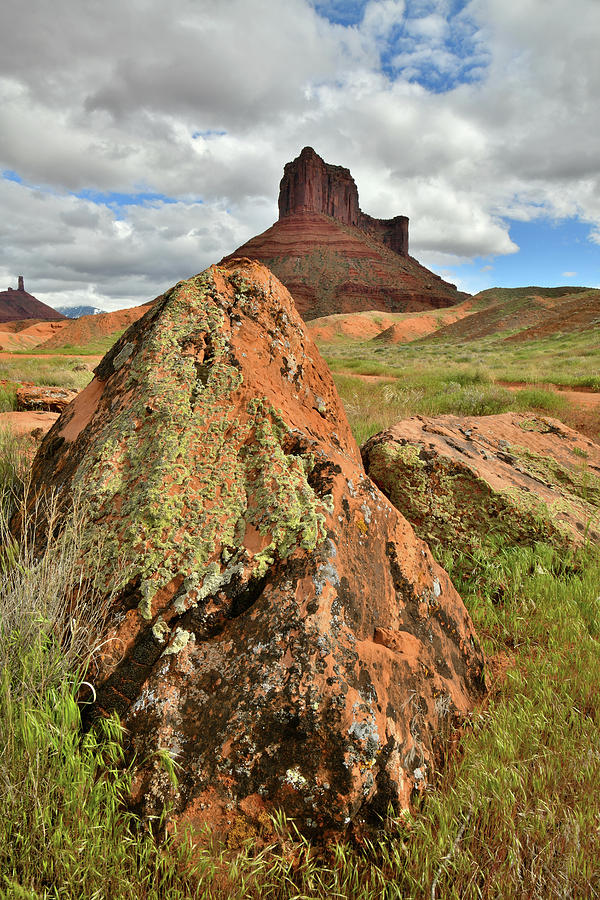 Castle Valley Butte in Shadow Photograph by Ray Mathis
