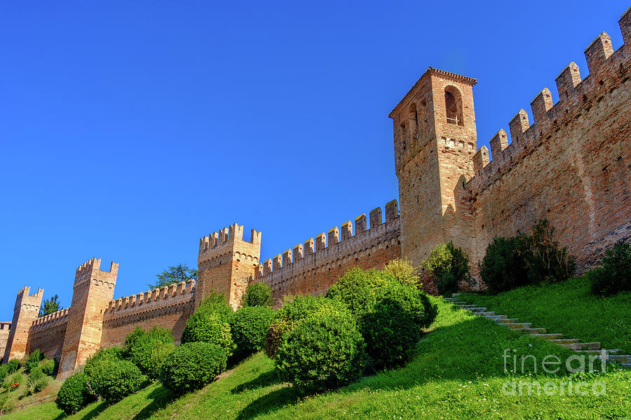 castle walls background copyspace - Gradara - Pesaro - Italy Photograph by Luca Lorenzelli