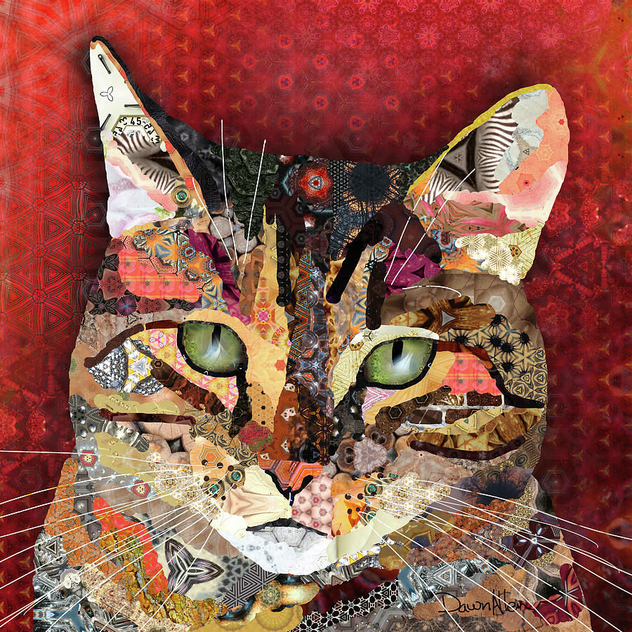 Cat 1 Mixed Media by Dawn Allen - Fine Art America