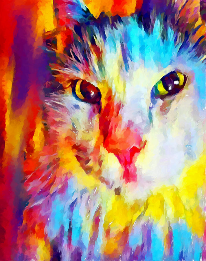 Cat 12 Painting by Chris Butler