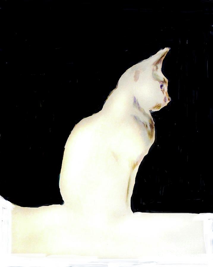 Cat at Night Painting by Vesna Antic