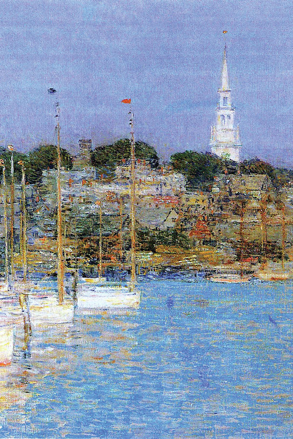 Cat Boats, Newport Painting by Frederick Childe Hassam