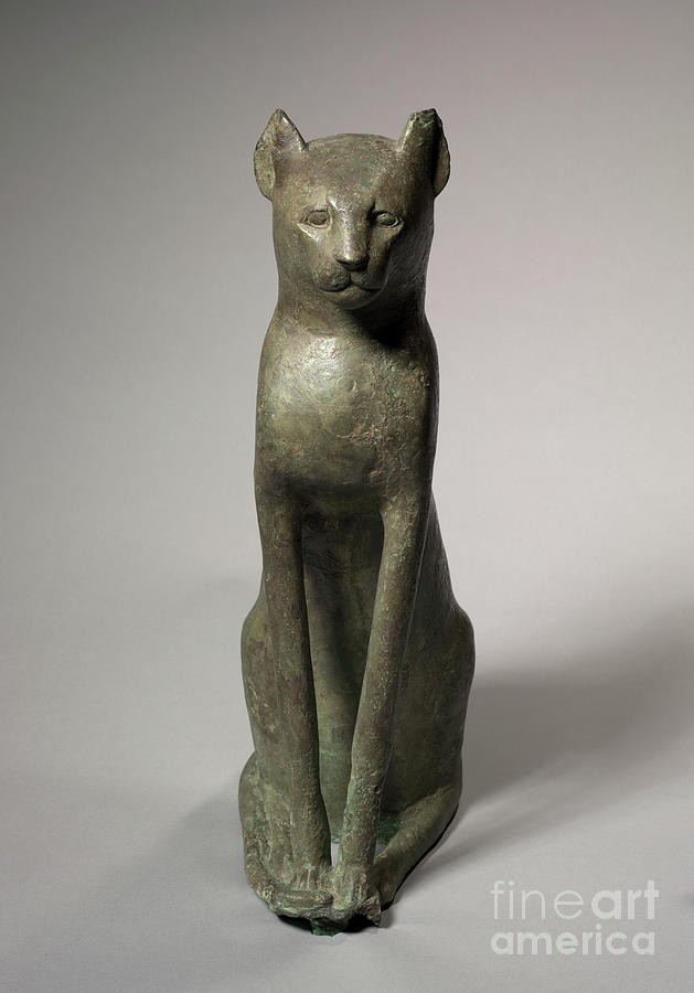 Cat Coffin, Bronze by Egyptian Ptolemaic Period
