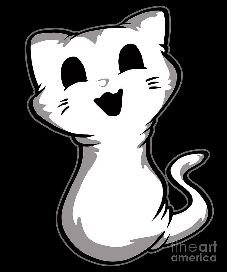 Cat Ghost Digital Art by Carlos Ocon Pixels