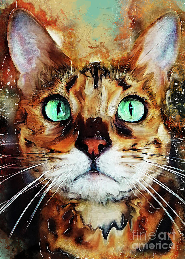 Cat Jasper #cat #cats #kitty Digital Art by Justyna Jaszke JBJart