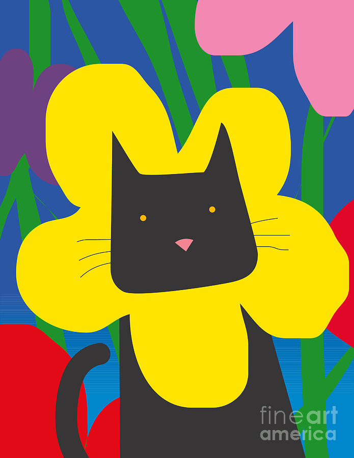 Play Digital Art - Cat Look 1 by Artistan Play Digital Art - Cat Look 1 by Artistan