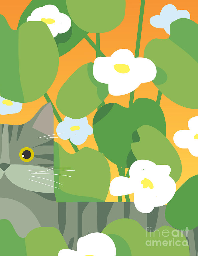 Play Digital Art - Cat Look 11 by Artistan Play Digital Art - Cat Look 11 by Artistan