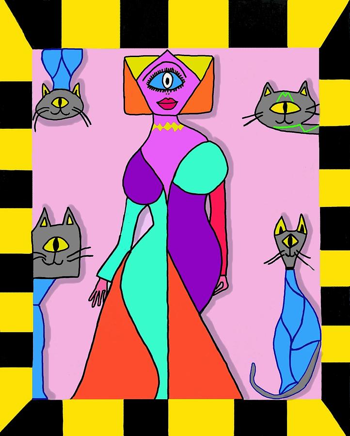 Cat Mistress Digital Art by Laura Smith